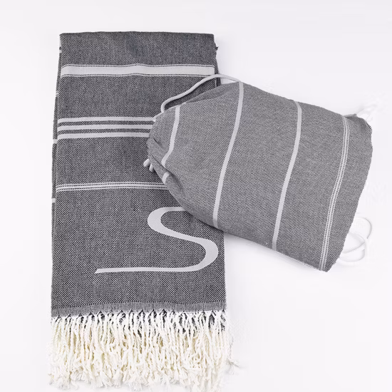 Serviette de plage anti-sable 100 % coton doux personnalisé Hammam Fouta Serviette turque Serviette de plage