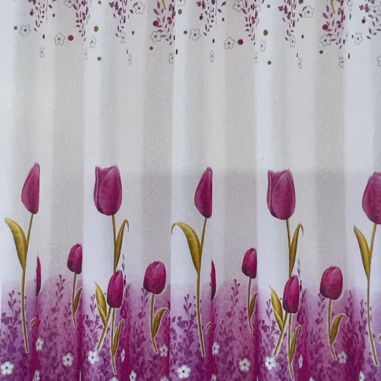 Accueil Fenêtre de l'hôtel Rideau en gros Tulipe Rose-Rose Tissu Jacquard imprimé
